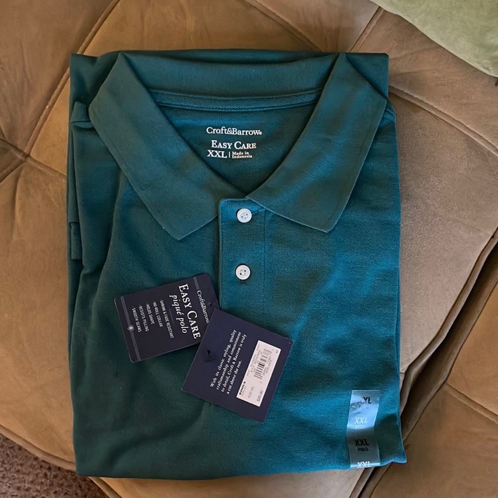 Mens shirt sleeve polo